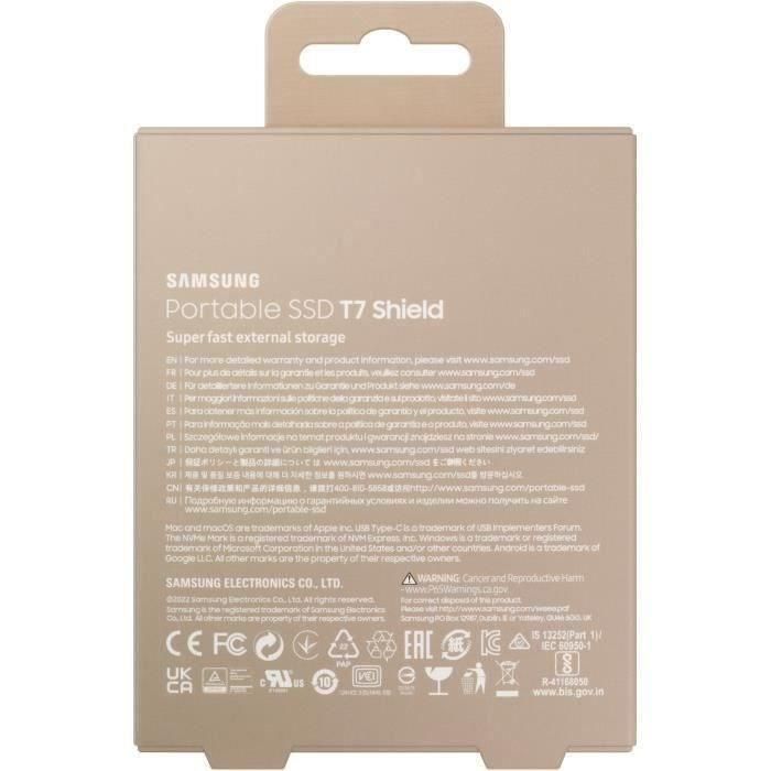 Unidad de estado sólido externa - SAMSUNG - T7 Shield - 2 TB - USB 3.2 Gen 2 (conector USB-C) (MU-PE2T0K/EU) 3 Unidad de estado sólido externa - SAMSUNG - T7 Shield - 2 TB - USB 3.2 Gen 2 (conector USB-C) (MU-PE2T0K/EU) 3