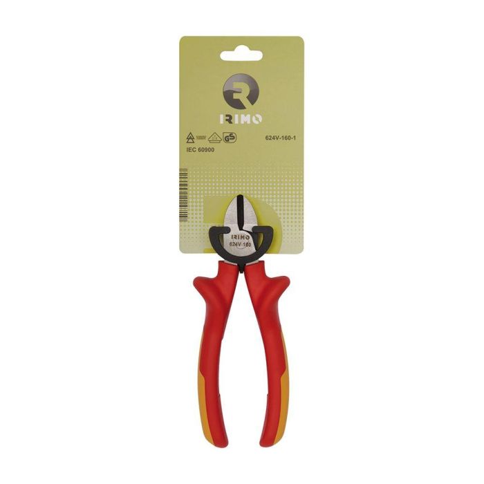 Irimo Alicate Cortante Diagonal Aislado 1000V 160mm Mango Bi-material Acero Alto Rendimiento
