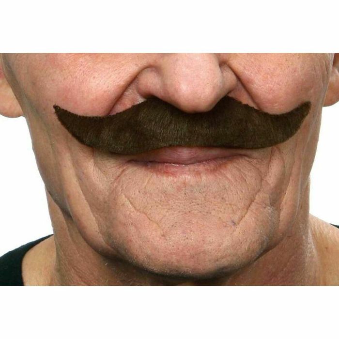 Bigote castaño talla única 3