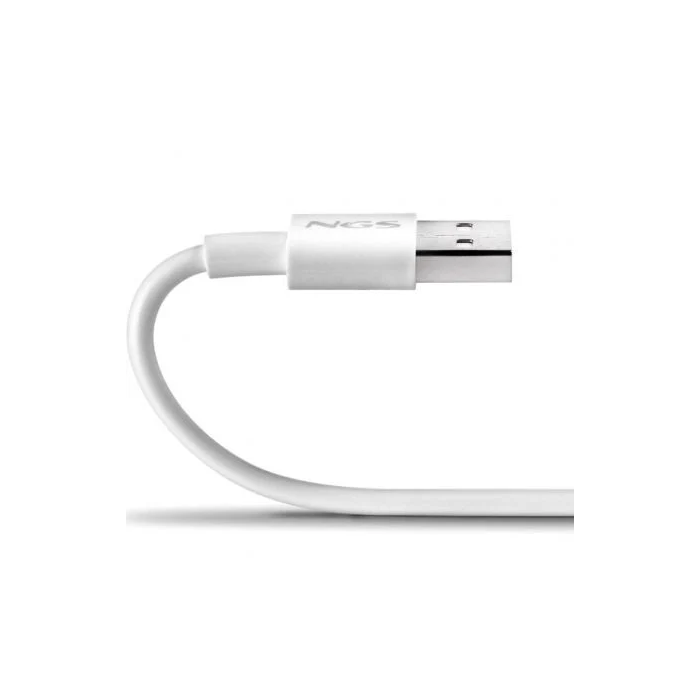 NGS ZYRO-AC Cable USB-A a USB-C 1m Blanco, Datos 480Mbps, Carga Hasta 15W