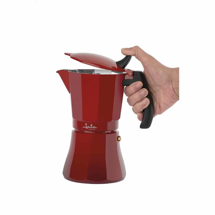 Cafetera Italiana JATA Cafetera de inducción roja vulcano Rojo Aluminio 12 Tazas (1 unidad) 4 Cafetera Italiana JATA Cafetera de inducción roja vulcano Rojo Aluminio 12 Tazas (1 unidad) 4