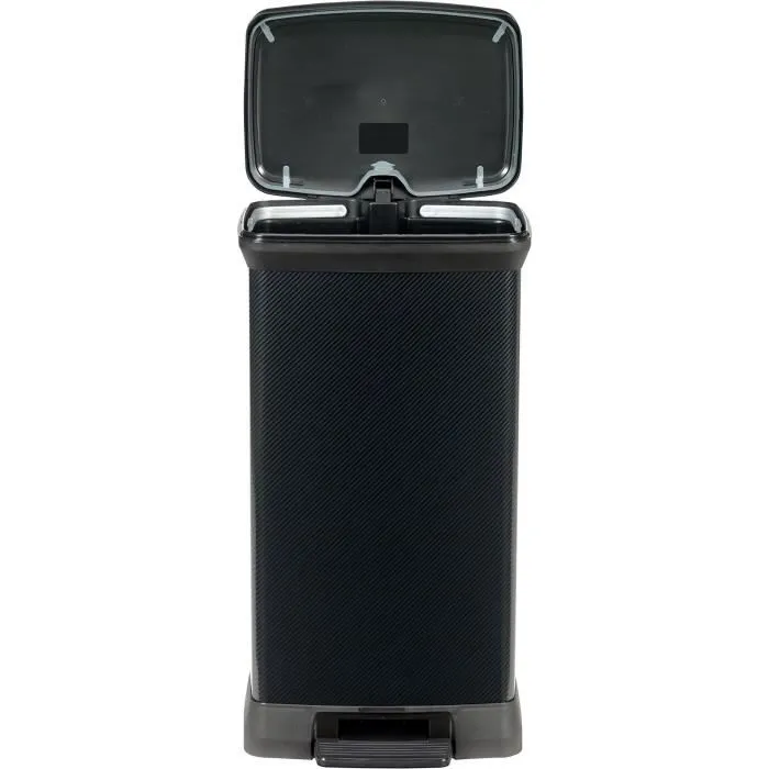 Curver Papelera Rectangular Decobin 50 L Negro Carbón 1