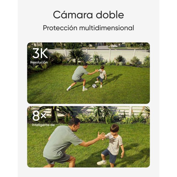 Eufy E340 Cámara de Seguridad IP Floodlight 3K Dual Cam 360° Pan/Tilt Wi-Fi 6 Interior/Exterior IP65 Almacenamiento Local Sin Cuotas 13 Eufy E340 Cámara de Seguridad IP Floodlight 3K Dual Cam 360° Pan/Tilt Wi-Fi 6 Interior/Exterior IP65 Almacenamiento Local Sin Cuotas 13