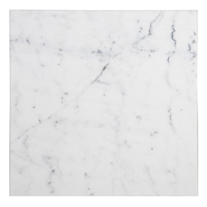 Mesa Auxiliar Blanco-Negro Metal-Mármol 70 X 70 X 71 cm