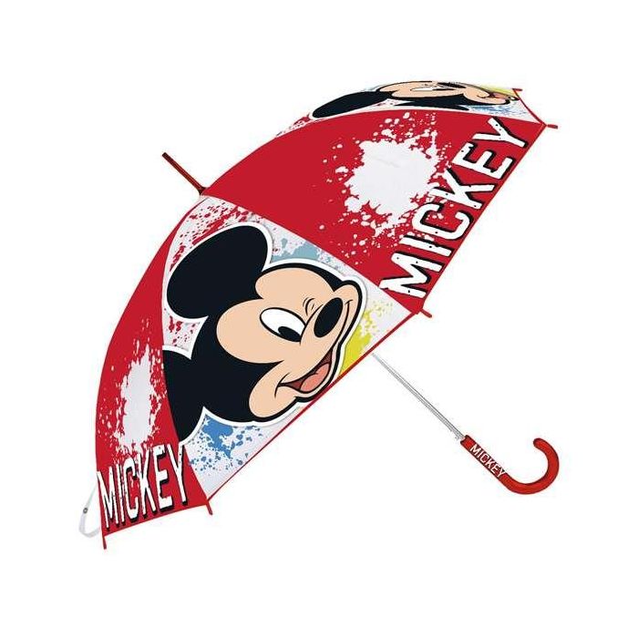 Paraguas Mickey Mouse Happy Smiles Rojo (Ø 80 cm) Paraguas Mickey Mouse Happy Smiles Rojo (Ø 80 cm)