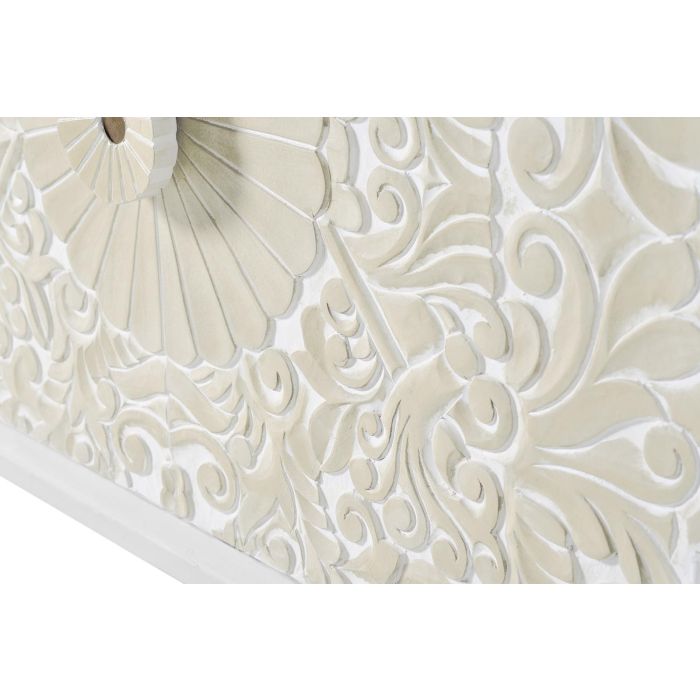 Giner y Colomer Aparador Madera de Mango Blanco con Detalles Dorados 77x90x35 cm 4