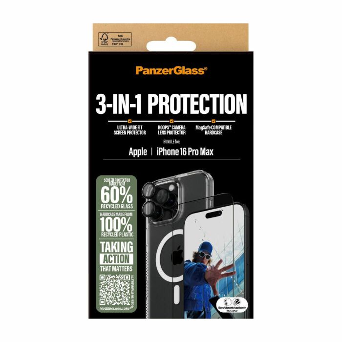 Protector de Pantalla para Móvil PanzerGlass iPhone 16 Pro Max 3