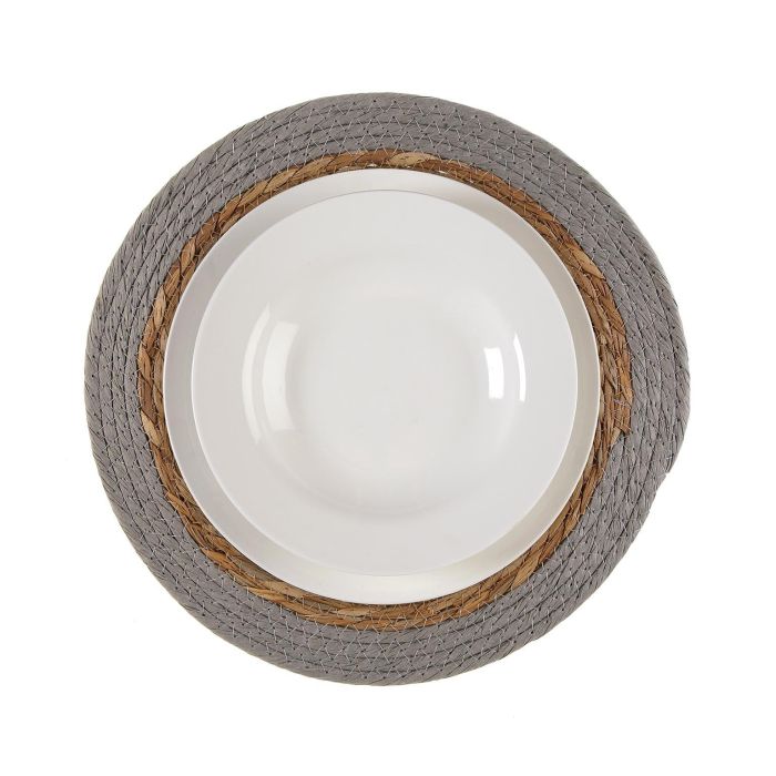 Salvamantel Gris 35 cm Versa - Algas y papel (6 Unidades) 1 Salvamantel Gris 35 cm Versa - Algas y papel (6 Unidades) 1