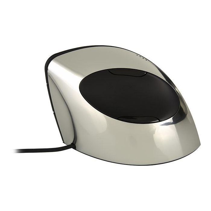Evoluent VerticalMouse Ergonómico Black-silver, Elimina Torsión Brazo, 5 Botones, LED, Software Avanzado, Ajuste Velocidad 2