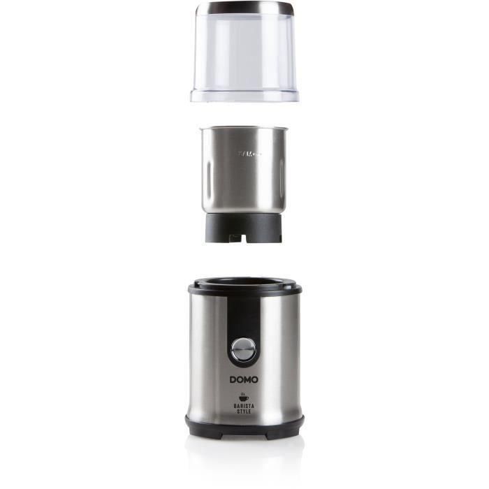 Molinillo de café eléctrico - DOMO - DO723K - 300 W - Capacidad: 110 g - Mecanismo de molienda con muelas 2 Molinillo de café eléctrico - DOMO - DO723K - 300 W - Capacidad: 110 g - Mecanismo de molienda con muelas 2