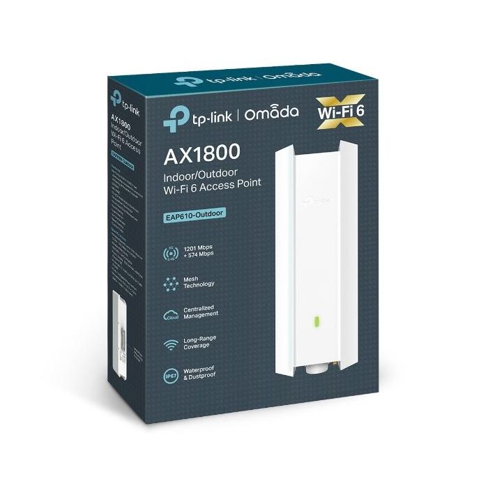 Punto de Acceso Inalámbrico TP-Link Omada EAP610-OUTDOOR/ WiFi 6/ PoE/ 1800Mbps/ 2.4GHz 5GHz/ Antenas de 5dBi/ WiFi 802.11ax/ac/a/n/b/g 4 Punto de Acceso Inalámbrico TP-Link Omada EAP610-OUTDOOR/ WiFi 6/ PoE/ 1800Mbps/ 2.4GHz 5GHz/ Antenas de 5dBi/ WiFi 802.11ax/ac/a/n/b/g 4