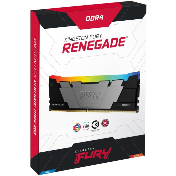 Kingston FURY Renegade RGB 64GB DDR4 3600MT/s CL18 DIMM Kit de 2 para PC 21 Kingston FURY Renegade RGB 64GB DDR4 3600MT/s CL18 DIMM Kit de 2 para PC 21