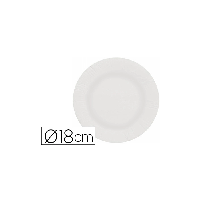 Blanca Plato Papel Reciclable Blanco 18 cm Paquete 50 Unidades 0 Blanca Plato Papel Reciclable Blanco 18 cm Paquete 50 Unidades 0