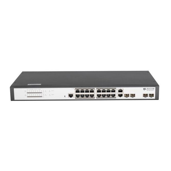 BDCOM S2520-P L3-lite Managed PoE Switch 16 Puertos Gigabit PoE+ 2 SFP 2 Combo RJ45/SFP 250W Presupuesto PoE Rack 1U 2 BDCOM S2520-P L3-lite Managed PoE Switch 16 Puertos Gigabit PoE+ 2 SFP 2 Combo RJ45/SFP 250W Presupuesto PoE Rack 1U 2