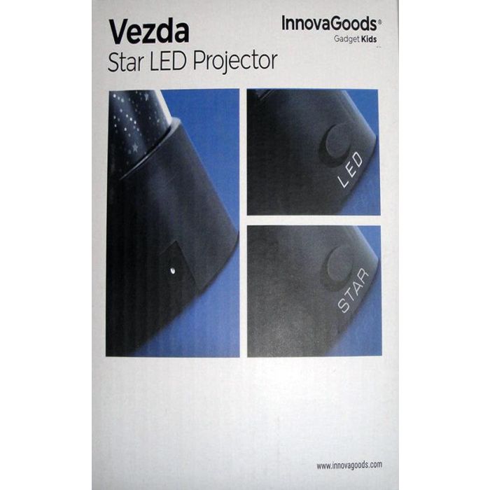 Inde Proyector Led Estrellas Vezda 11 cm (ancho) x 12 cm (alto) x 11 cm (largo) (24 Unidades)