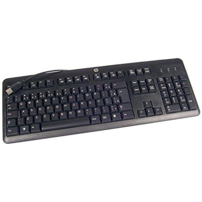 HP Teclado USB Español con cable, diseño duradero y resistente a salpicaduras, para uso empresarial, inclinación ajustable 0 HP Teclado USB Español con cable, diseño duradero y resistente a salpicaduras, para uso empresarial, inclinación ajustable 0