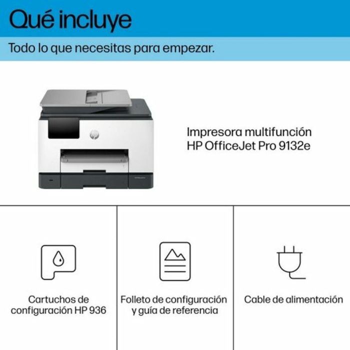 HP OfficeJet Pro 9132e Impresora Multifunción 4 en 1 Tinta A4 LAN WiFi ADF Duplex 7
