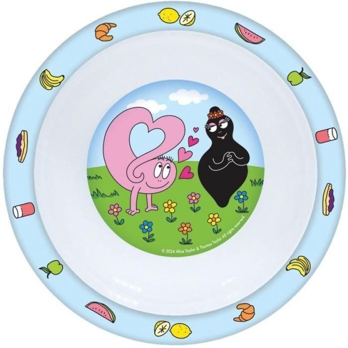 Juego de vajilla - FUN HOUSE - BARBAPAPA - Vaso, plato Ø22 cm y Ø16 cm, cubiertos, botella de agua y caja de aperitivos 2 Juego de vajilla - FUN HOUSE - BARBAPAPA - Vaso, plato Ø22 cm y Ø16 cm, cubiertos, botella de agua y caja de aperitivos 2