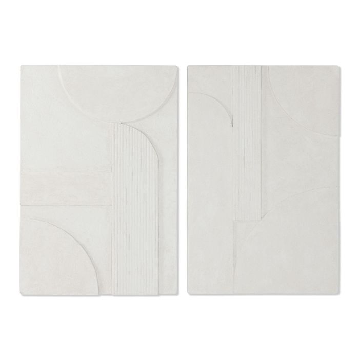 Decoración de Pared Home ESPRIT Blanco Moderno 80 x 5 x 120 cm (2 Unidades) Decoración de Pared Home ESPRIT Blanco Moderno 80 x 5 x 120 cm (2 Unidades)
