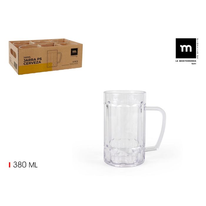 Jarra de Cerveza La Mediterranea 380 ml (24 Unidades) Jarra de Cerveza La Mediterranea 380 ml (24 Unidades)