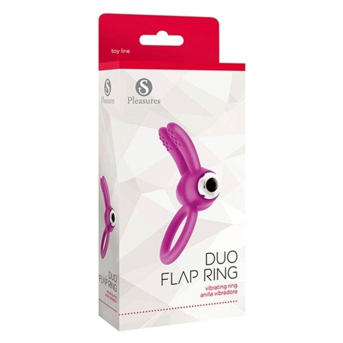 Anillo para el Pene S Pleasures Duo Flap Rosa 1 Anillo para el Pene S Pleasures Duo Flap Rosa 1