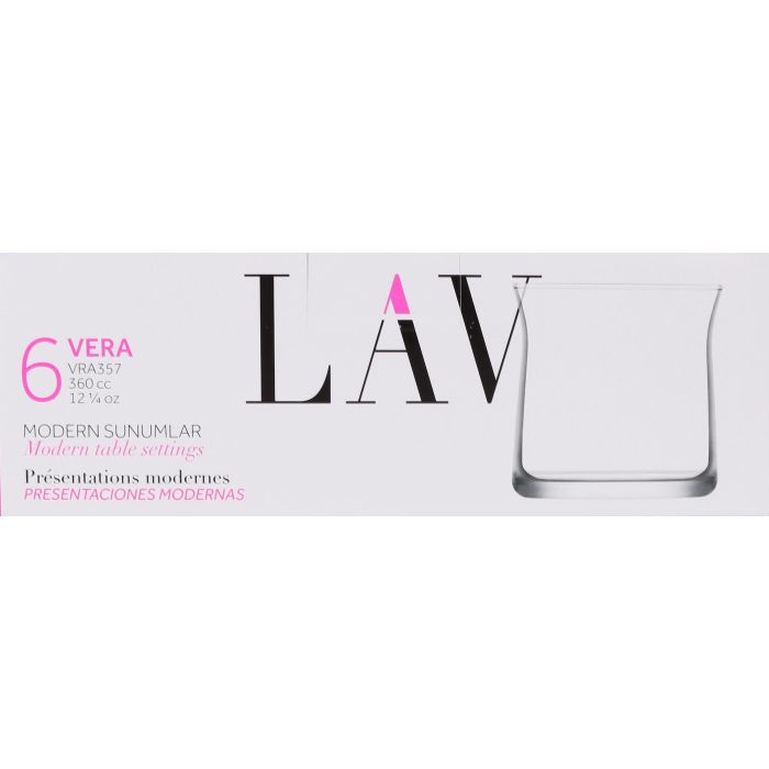 Lav Set 6 Vasos 360 cc Vera - Conjunto de Vasos (8 Cajas) 1