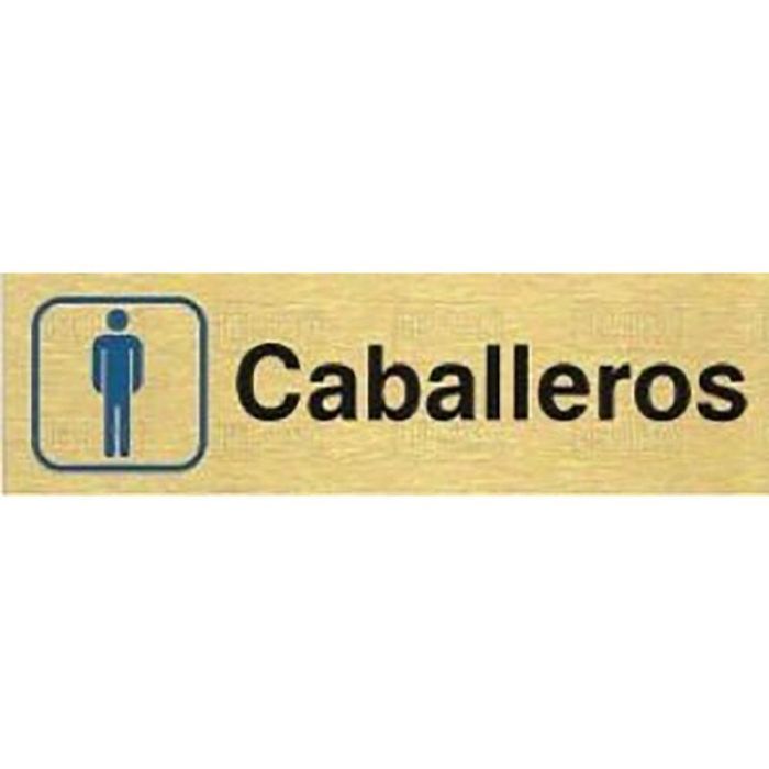 Placa Aluminio Oro 150X45 ''Caballero'' Duver Placa Aluminio Oro 150X45 ''Caballero'' Duver
