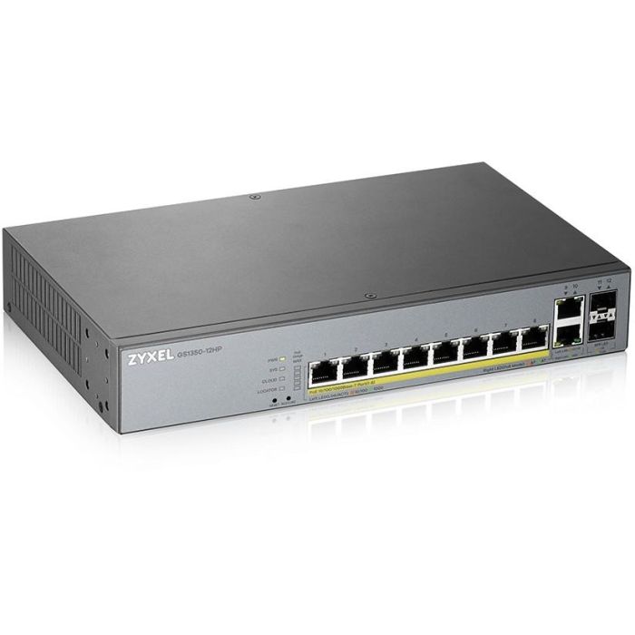 Zyxel GS1350-12HP-EU0101F Switch Gestionado L2 Gigabit Ethernet 10 Puertos PoE Gris