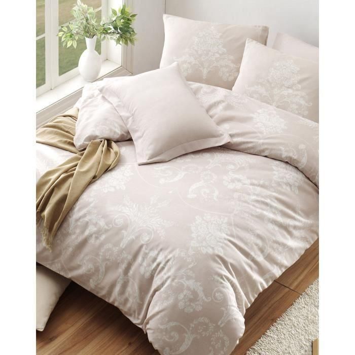 Juego de cama - 1 funda nórdica 220x240 cm + 2 fundas de almohada 60x60 cm - 65% algodón, 35% poliéster - Visón 2 Juego de cama - 1 funda nórdica 220x240 cm + 2 fundas de almohada 60x60 cm - 65% algodón, 35% poliéster - Visón 2
