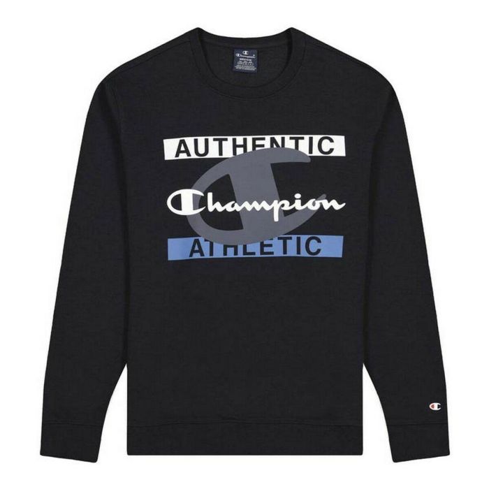 Sudadera sin Capucha Hombre Champion Authentic Athletic Negro M 0 Sudadera sin Capucha Hombre Champion Authentic Athletic Negro M 0