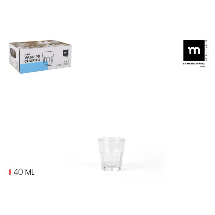 Vaso Chupito 40 ml La Mediterranea (24 Unidades) Vaso Chupito 40 ml La Mediterranea (24 Unidades)