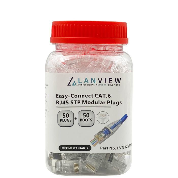 Lanview RJ45 STP plug Cat6 for AWG23-24 stranded/solid conductor 4 Lanview RJ45 STP plug Cat6 for AWG23-24 stranded/solid conductor 4
