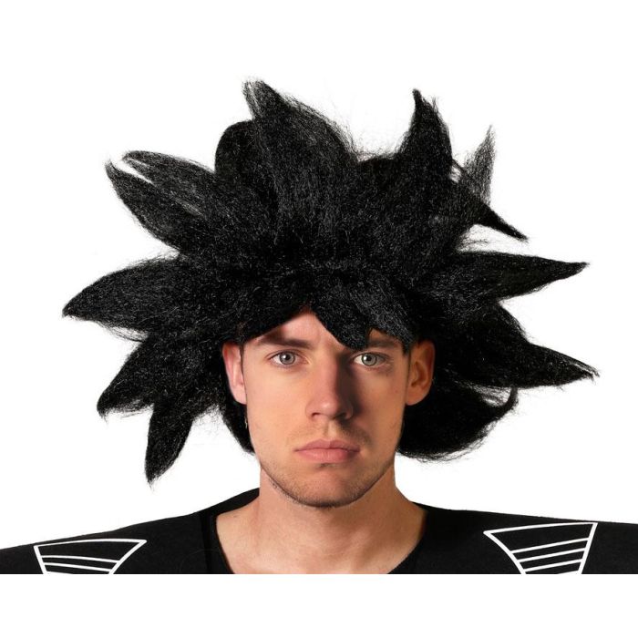 Peluca Negra Despeinada Estilo Gótico Fantástico Halloween Cosplay