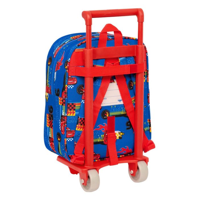 Mochila Escolar con Ruedas Cars Race ready Azul 22 x 27 x 10 cm 2