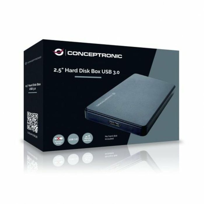 Carcasa para Disco Duro Conceptronic Grab´n´GO Mini Negro USB USB 3.0 USB x 1 1