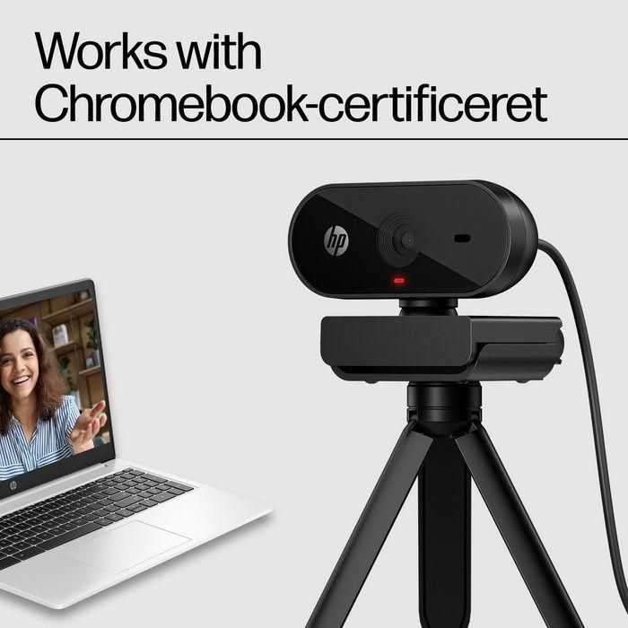 HP 53X26AA Webcam 320 Full HD 1080p con Micrófono Integrado, Gran Angular 66º, Cubierta de Privacidad, Rotación 360º, Works With Chromebook 29