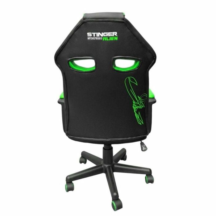 Woxter GM26-056 Silla Gaming Stinger Station Alien Verde Ergonómica, Altura Ajustable, Cojín Lumbar, Piel Sintética Transpirable, 150 kg 3 Woxter GM26-056 Silla Gaming Stinger Station Alien Verde Ergonómica, Altura Ajustable, Cojín Lumbar, Piel Sintética Transpirable, 150 kg 3