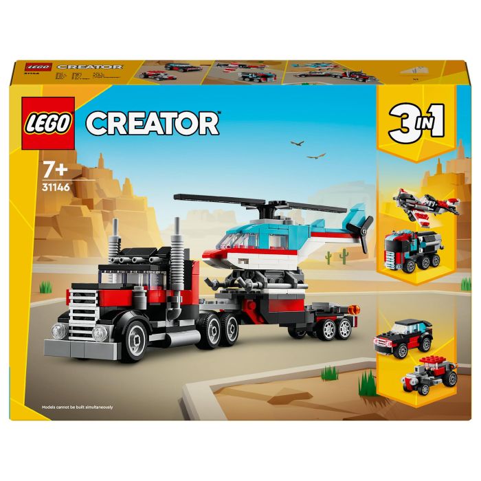 LEGO Creator Camión Plataforma con Helicóptero 31146 Juego de Construcción con 270 Piezas para Niños a partir de 7 años 0 LEGO Creator Camión Plataforma con Helicóptero 31146 Juego de Construcción con 270 Piezas para Niños a partir de 7 años 0