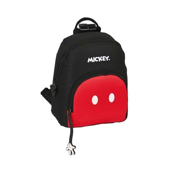 Mochila Casual Mickey Mouse Clubhouse Mickey mood Negro Rojo 25 x 30 x 13 cm