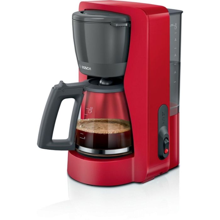 Cafetera de filtro - BOSCH - TKA2M114 MyMoment - Roja - Capacidad 1,25L - Jarra de cristal - Sistema antigoteo