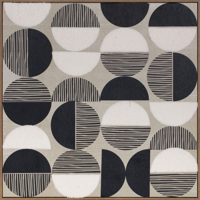 Cuadro Moderno DKD Home Decor Negro Beige 2.4 x 80 x 80 cm (2 Unidades) 1 Cuadro Moderno DKD Home Decor Negro Beige 2.4 x 80 x 80 cm (2 Unidades) 1
