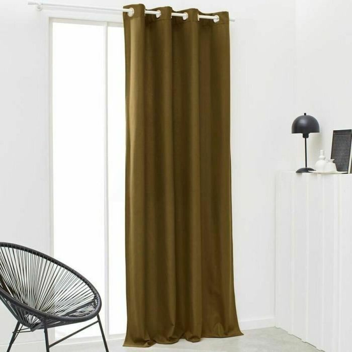 Today Cortina Aislante Térmica Essential Uni para Hogar, Eficiente Protección Frío/Calor, 140x240 cm Bronce Poliéster