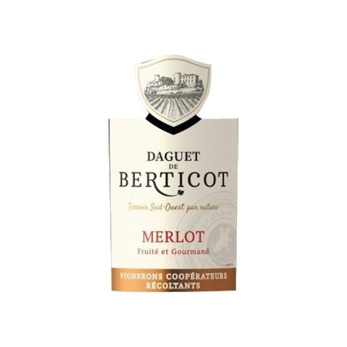 Daguet de Berticot Atlantique Merlot - Vino tinto de Burdeos 1