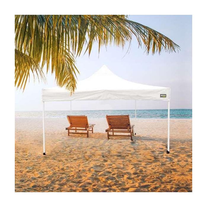 Color Baby Cenador Plegable con Altura Ajustable 300x300x220 cm, Acero y Oxford 420D, con Bolsa de Transporte