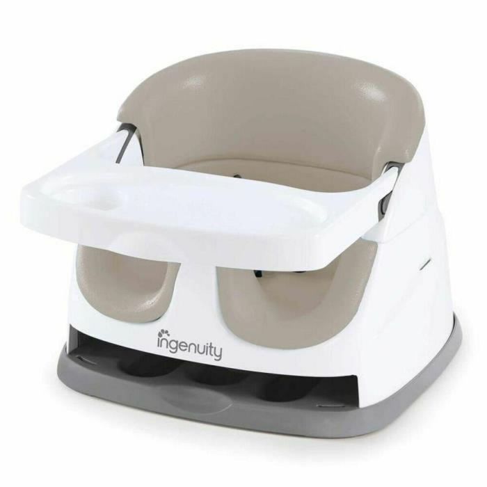 Ingenuity Silla Elevadora 2 en 1 para Silla de Comedor - Asiento Convertible para Bebé y Niño con Bandeja Deslizante, Gris Perla Ingenuity Silla Elevadora 2 en 1 para Silla de Comedor - Asiento Convertible para Bebé y Niño con Bandeja Deslizante, Gris Perla