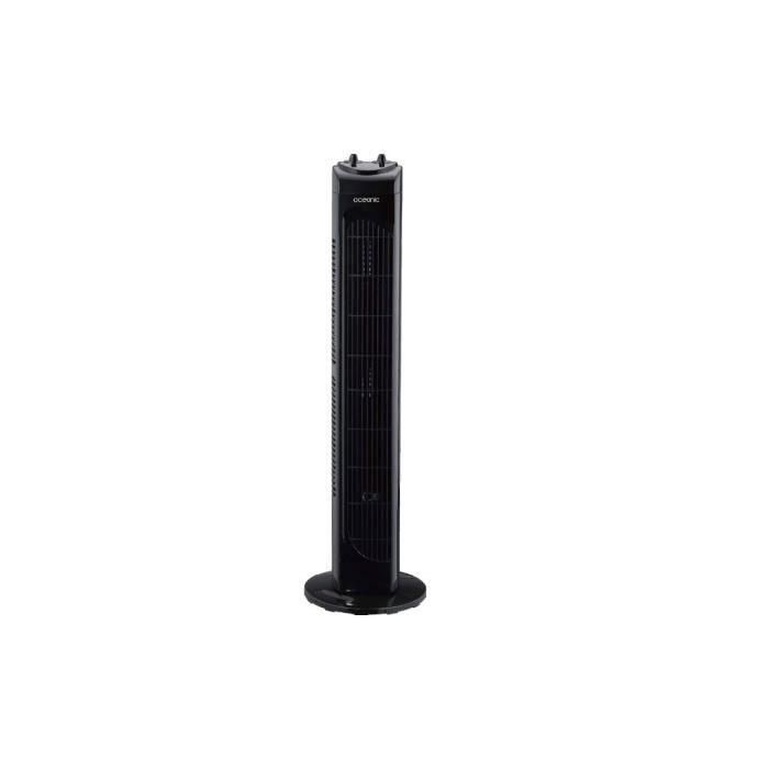 Ventilador de columna oceánica - 45W - Altura 78 cm - 3 velocidades - Oscilating - Temporizante - Negro Ventilador de columna oceánica - 45W - Altura 78 cm - 3 velocidades - Oscilating - Temporizante - Negro