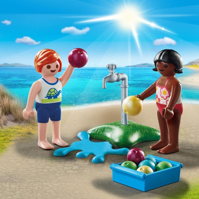 PLAYMOBIL 71166 Set Special Plus Niños con Globos de Agua, Incluye 2 Figuras, Grifo, Charco, Recipiente y Globos. Edad +4 Años 2 PLAYMOBIL 71166 Set Special Plus Niños con Globos de Agua, Incluye 2 Figuras, Grifo, Charco, Recipiente y Globos. Edad +4 Años 2