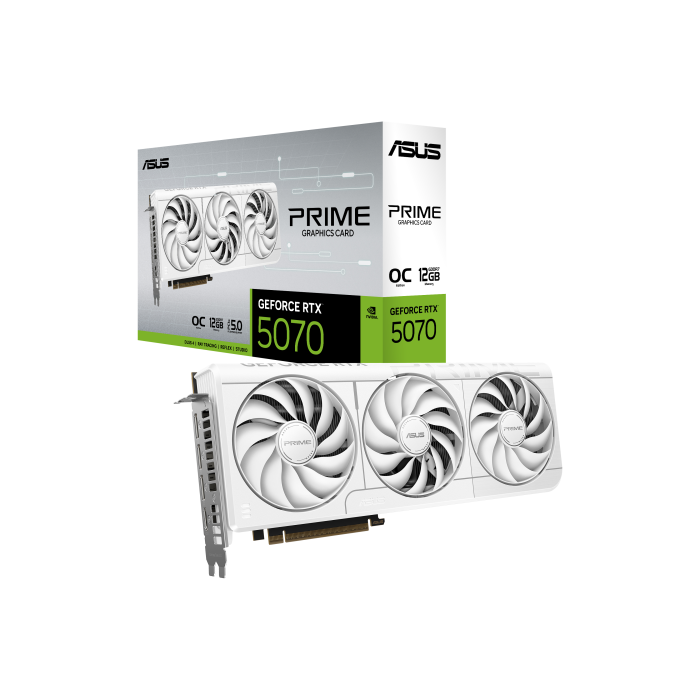 ASUS Prime GeForce RTX 5070 12GB GDDR7 White - 90YV0M19-M0NA00, PCIe 5.0, 3 Ventiladores, HDMI 2.1b, DisplayPort 2.1b 9 ASUS Prime GeForce RTX 5070 12GB GDDR7 White - 90YV0M19-M0NA00, PCIe 5.0, 3 Ventiladores, HDMI 2.1b, DisplayPort 2.1b 9