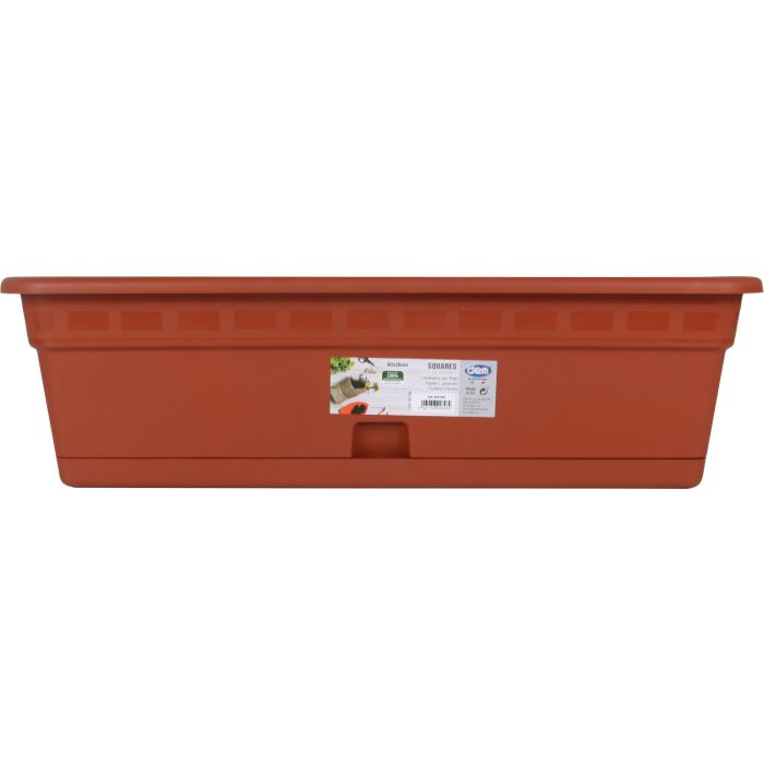 Jardinera con plato Squares 60x20 cm - Dem (8 Unidades) 1 Jardinera con plato Squares 60x20 cm - Dem (8 Unidades) 1