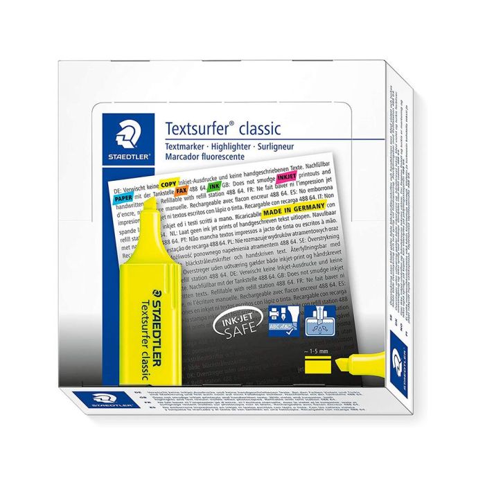 Rotulador Staedtler Textsurfer Classic 364 Fluorescente Amarillo 10 unidades 1